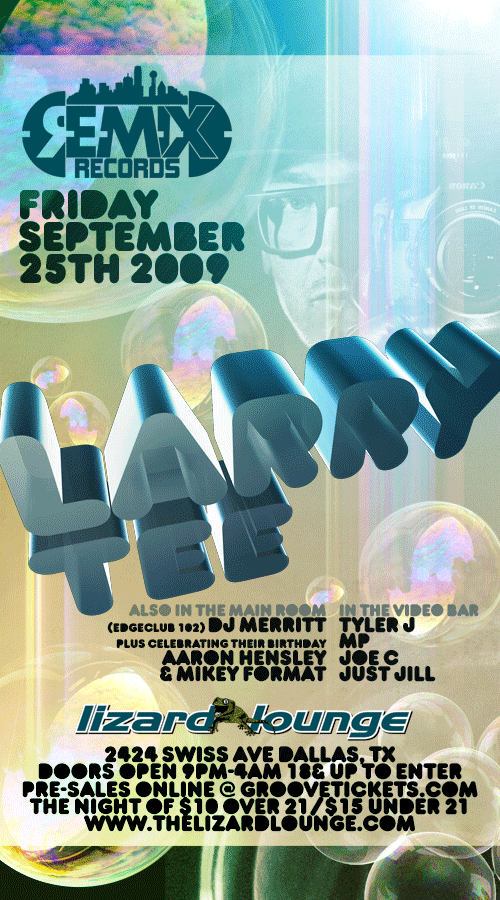 Friday, 9/25/2009 Larry Tee