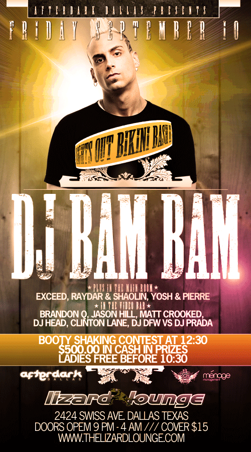 Friday, 9/10/2010 Dj Bam Bam