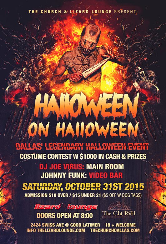 saturday oct 31st 2015 halloween on halloween at the church dallas dallas flyers