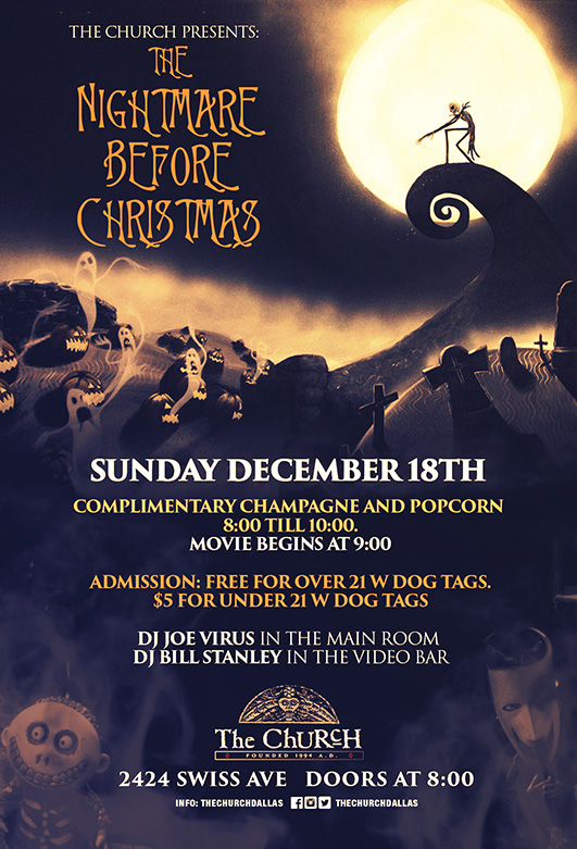 sunday dec 18th 2016 nightmare before christmas at the world christmas flyers 2016 church