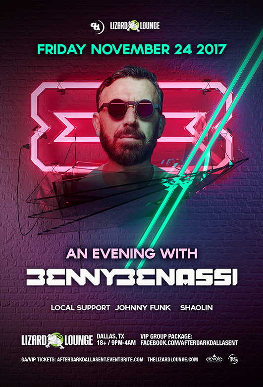 friday nov 24th 2017 an evening with benny benassi at the world benny flyers